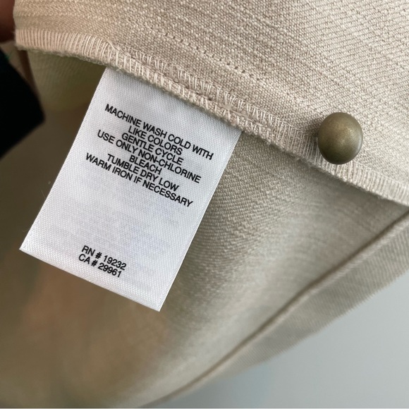 ALFRED DUNNER Cropped Sleeve Shacket - Oatmeal, Size 12 - Picture 6 of 9